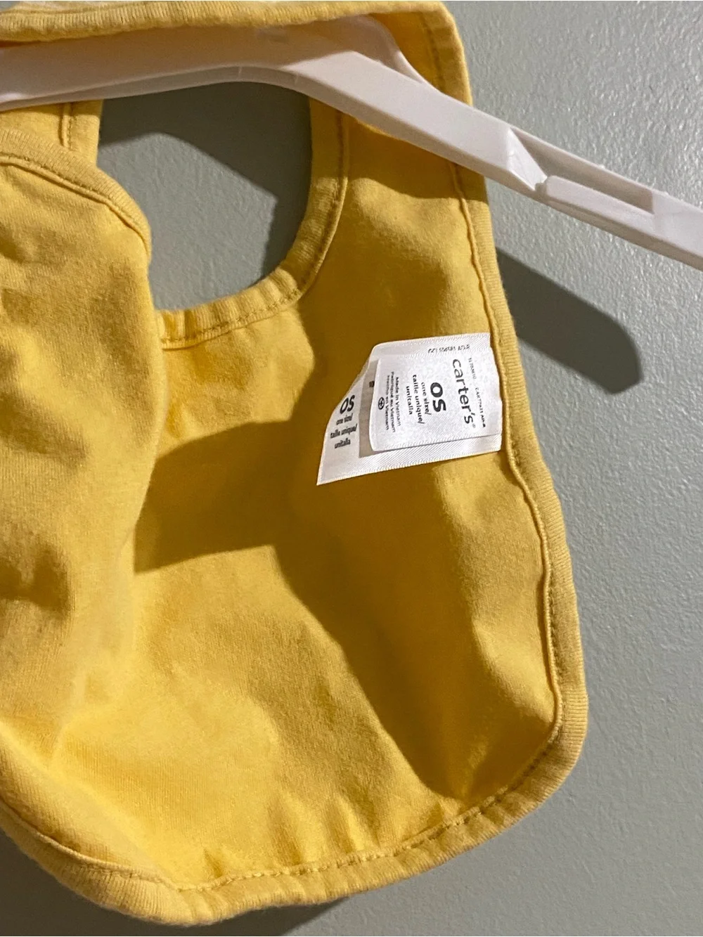 Carter's Yellow and White Striped Cotton Baby Bib